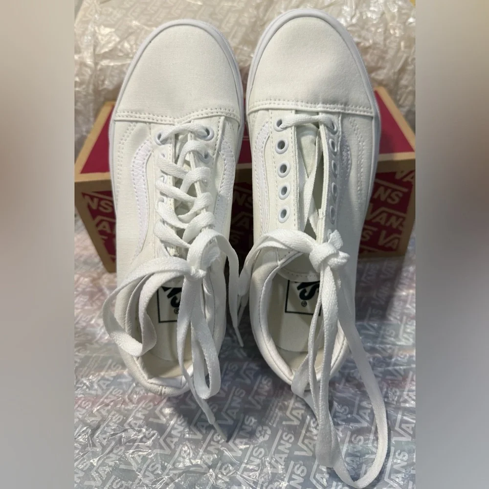 VANS / Old Skool True White, women’s-Men's / Sneakers /Size Women’s 5.5 Men’s4 - Picture 5 of 11